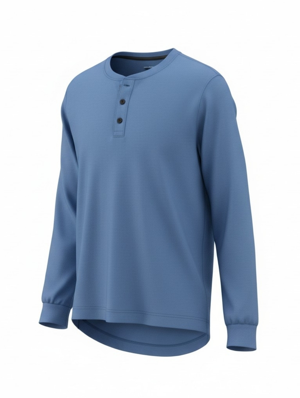 Saddlebred Classic Long-Sleeve Henley Shirt - Blue
